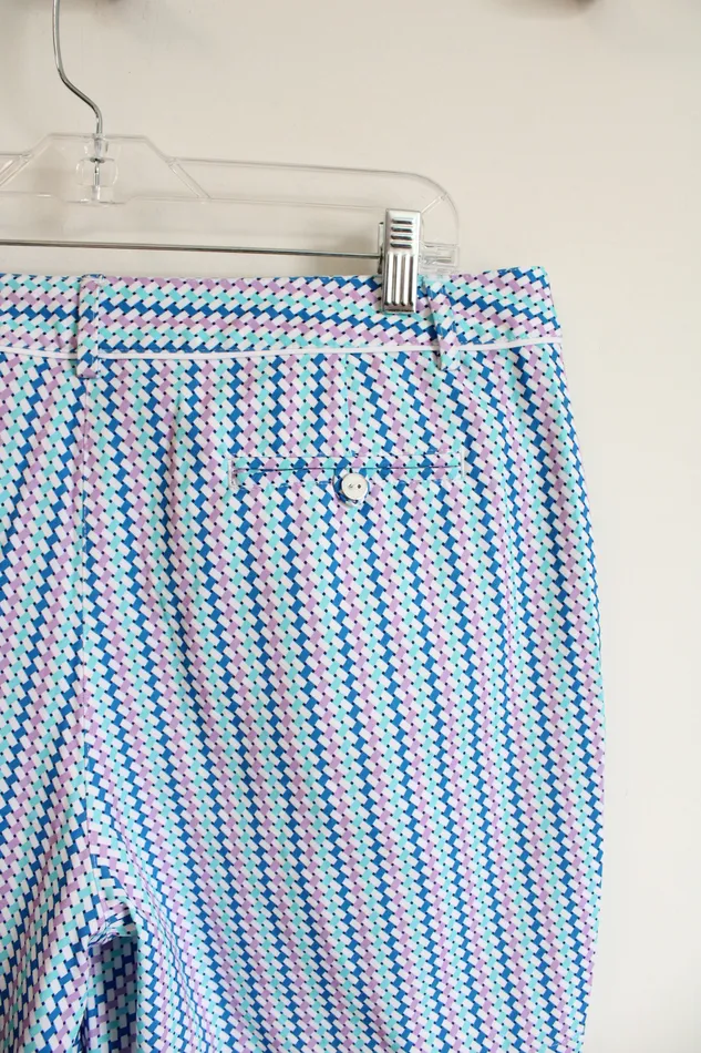 Rings Lady Hagen Lady Hagen Purple Blue White Patterned Shorts 14