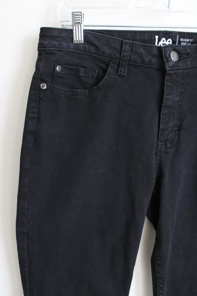 Rings Lee Lee Bootcut Black Mid Rise Jeans 8 Petite
