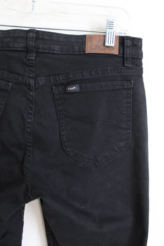 Rings Lee Lee Bootcut Black Mid Rise Jeans 8 Petite