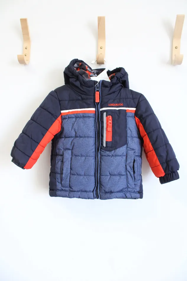 Rings London Fog London Fog Blue Puffer Coat 12M