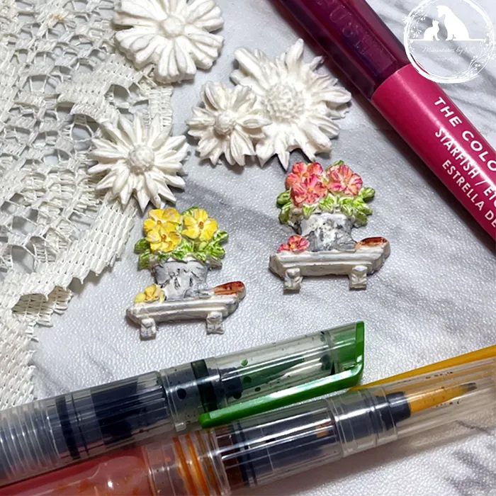 Rings Miniature Floral Decor Portraits by NC
