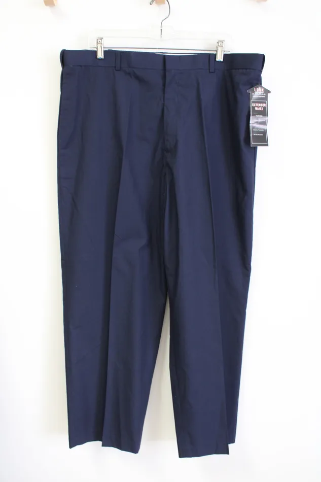 Rings NEW Cross Windsor Navy Blue Stretch Comfort Waistband Pants 40X29 Cross Windsor