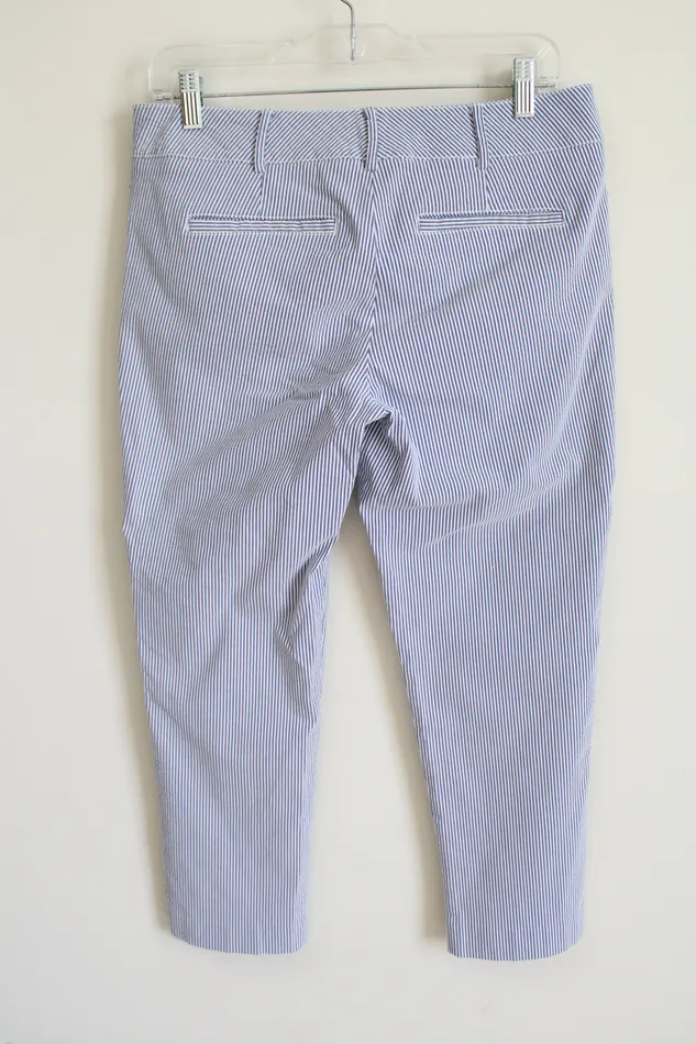 Rings New York Company 7th Avenue NYC Blue Striped Capri 6