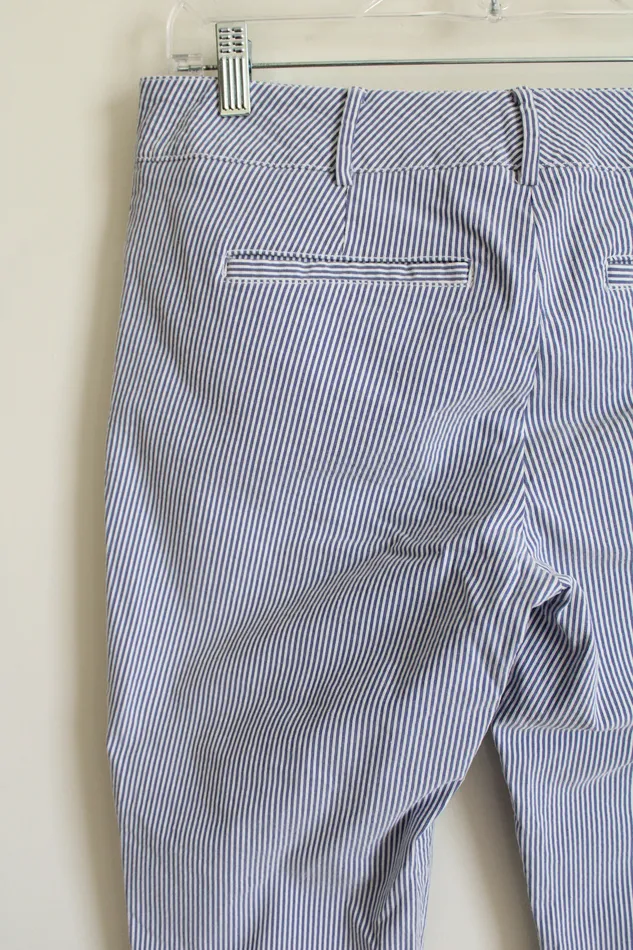 Rings New York Company 7th Avenue NYC Blue Striped Capri 6