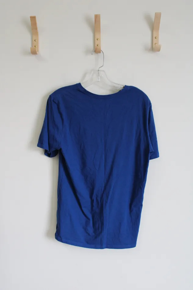 Rings Nike Nike DriFit Athletic Cut Blue Tee M