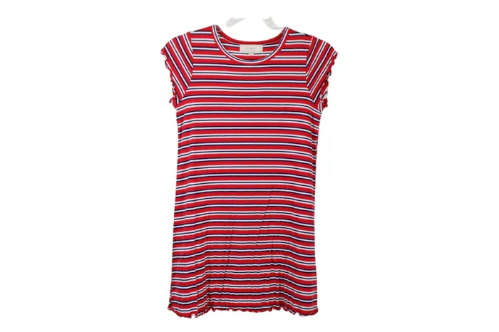 Rings No Comments No Comment Red White Ribbed Dress L