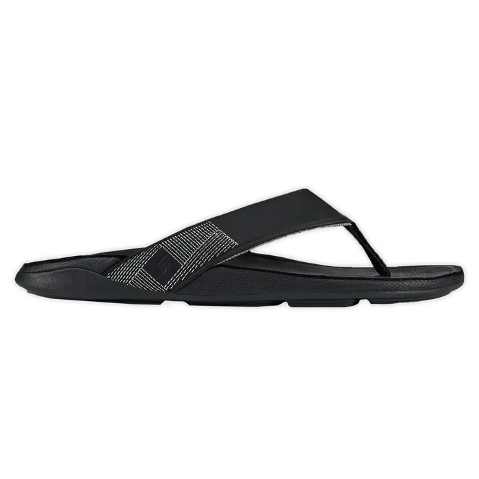 Rings OLUKAI OluKai Mens Tuahine Sandals Black