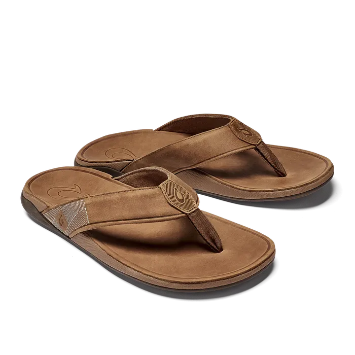 Rings OLUKAI OluKai Mens Tuahine Sandals Toffee