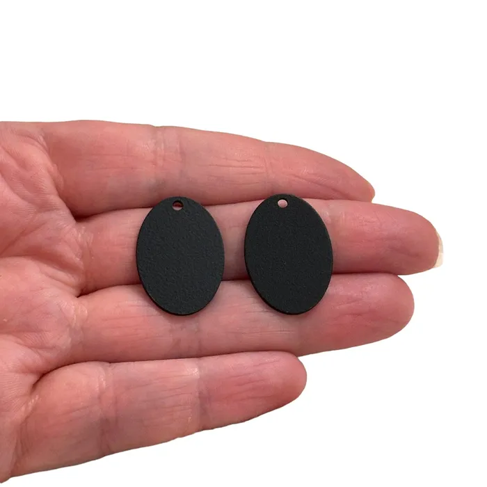 Rings Peppy Beads Black Plated 24x17mm Oval Tag Charms Black Oval Tag Charms 2 pcs in a pack Rings Peppy Beads Black Plated 24x17mm Oval Tag Charms Black Oval Tag Charms 2 pcs in a pack