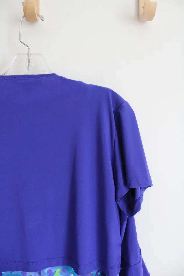 Rings Perceptions Blue Purple Green Patterned Dress Shrug Set 12 Perceptions