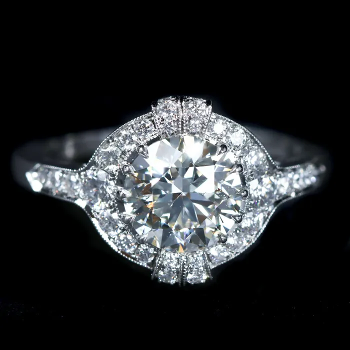 Rings Platinum 170 Carat Round Brilliant Cut Diamond Engagement Ring Cicada Inc