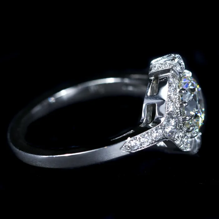 Rings Platinum 170 Carat Round Brilliant Cut Diamond Engagement Ring Cicada Inc