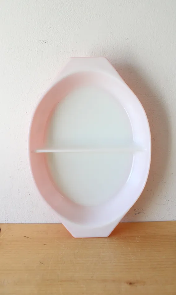 Rings Pyrex Pyrex Vintage 15 Quart Pink Daisy Oval Divided Covered Serving Dish