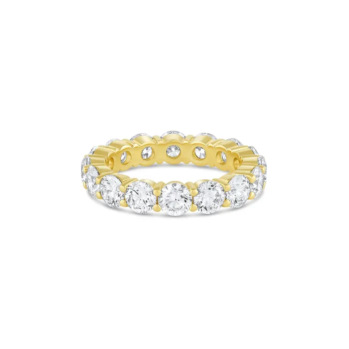 Rings Round Cut Earth Mined Diamond Band Eternity Consider Bridal