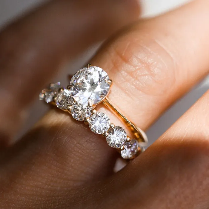Rings Round Cut Earth Mined Diamond Band Eternity Consider Bridal