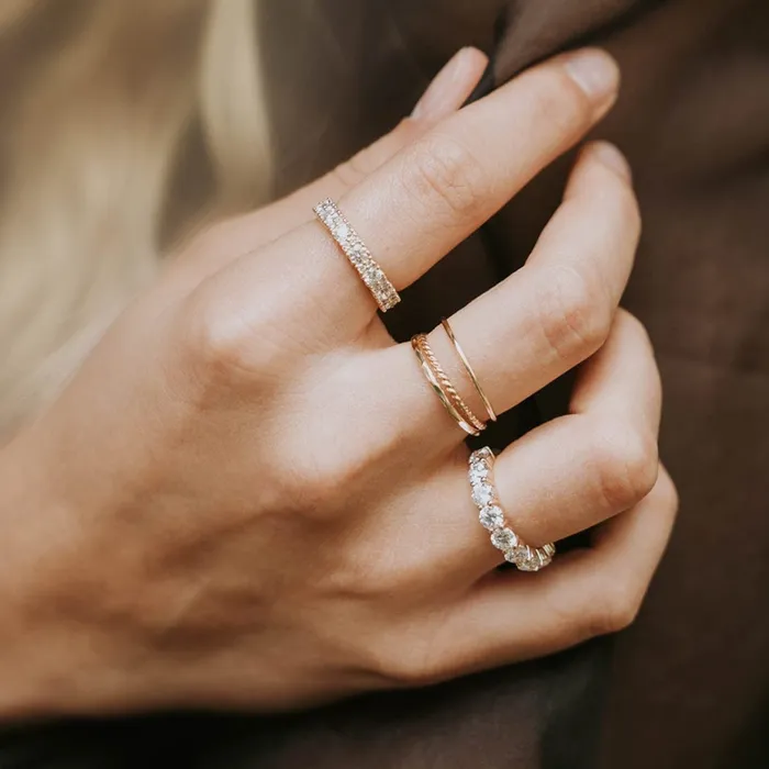 Rings Round Cut Earth Mined Diamond Band Eternity Consider Bridal
