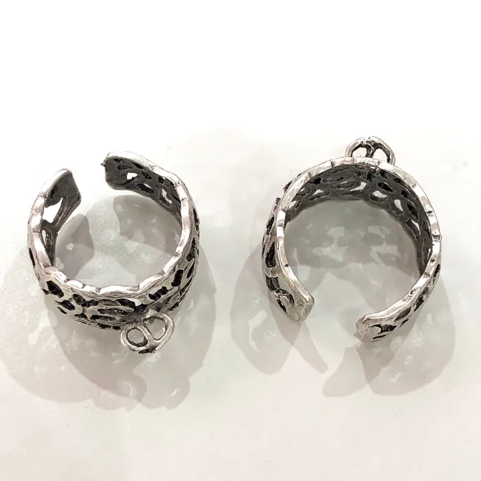 Rings Silver Ring Setting Antique Silver Plated Brass Adjustable Ring Blank Adjustable Ring Bezel Peppy Beads Rings Silver Ring Setting Antique Silver Plated Brass Adjustable Ring Blank Adjustable Ring Bezel Peppy Beads