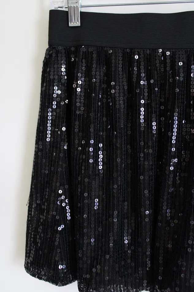 Rings SO SO Black Sequined Skirts 16