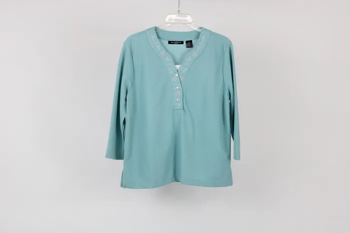 Rings Speculation Speculation Blue Long Sleeved Shirt M Petite