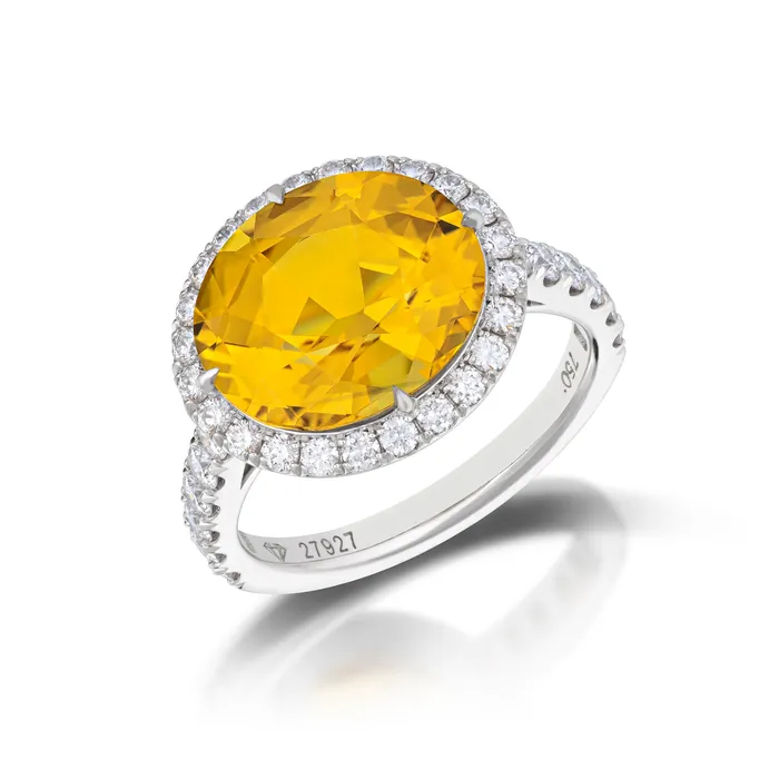 Rings Stephen Silver Fine Jewelry 710 Carat Yellow Sapphire and Diamond Ring