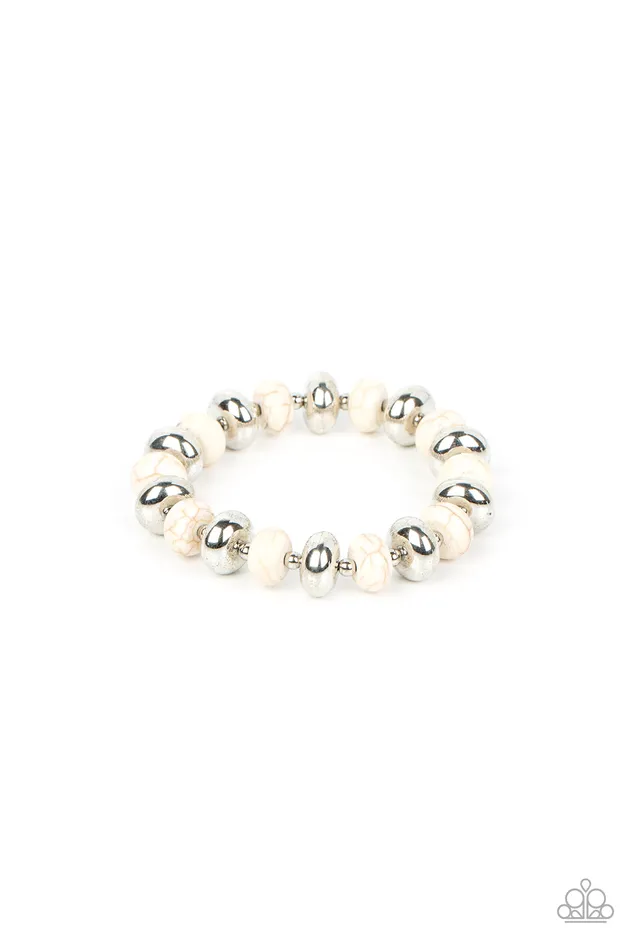 Rings Stone Age Aesthetic White Paparazzi Accessories
