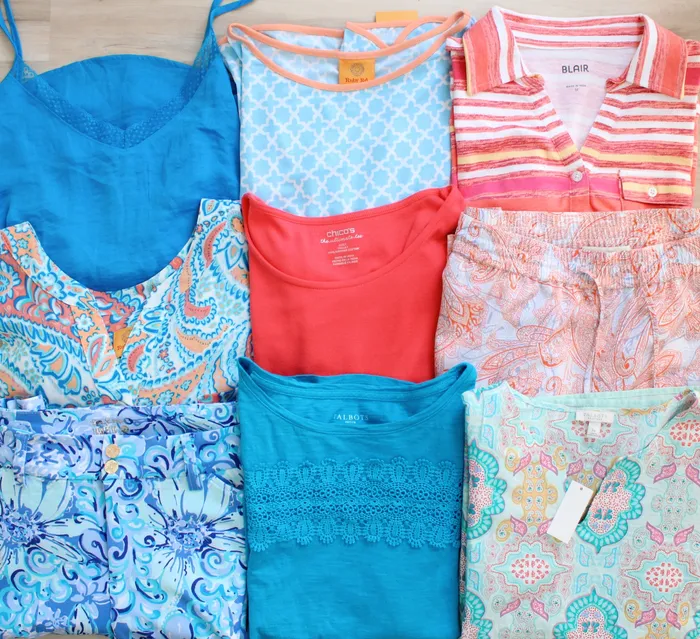 Rings Talbots Orange Blue Paisley Summer Pant 14 Talbots