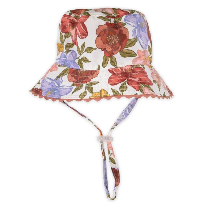 Rings TANKSTREAM Millymook Tessa Reversible Baby Girls Bucket Hat Floral Mauve Rings TANKSTREAM Millymook Tessa Reversible Baby Girls Bucket Hat Floral Mauve