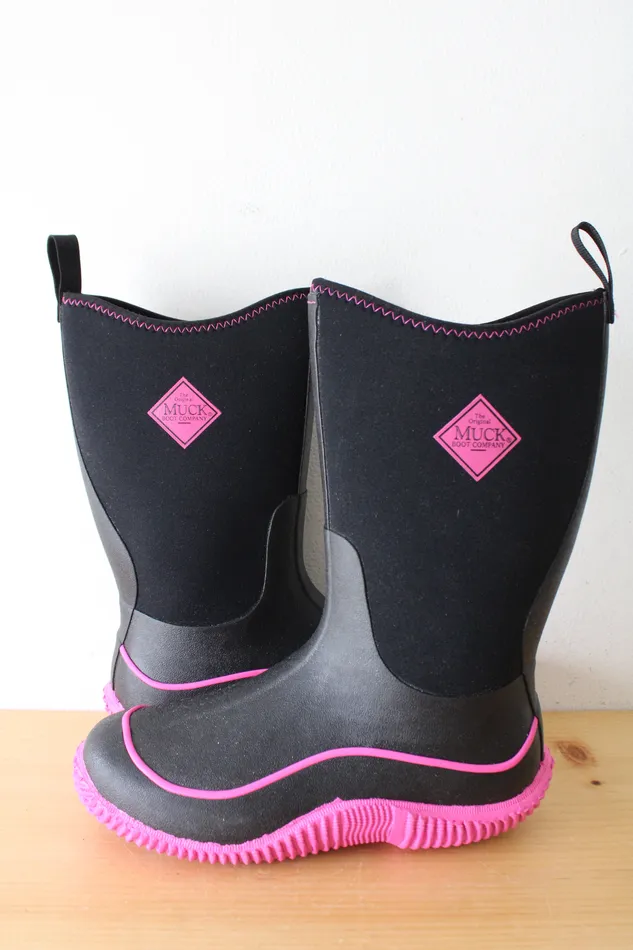 Rings The Original Muck Boot Company Muck Boot Company Hale Pink Black Boots Size 7