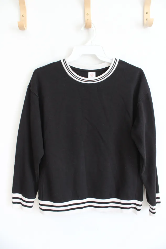 Rings Wonder Nation Black White Striped Edged Pullover Sweatshirt Youth XL 1416 Husky Wonder Nation Rings Wonder Nation Black White Striped Edged Pullover Sweatshirt Youth XL 1416 Husky Wonder Nation