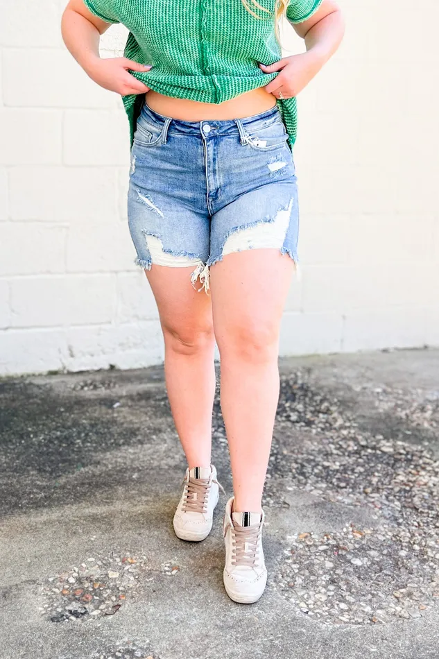 Risen Earrings Summertime Blues Mid Thigh Shorts