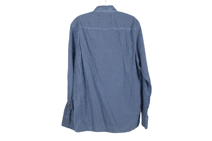 Robert Graham Blue Checked Tailored Fit Shirt L Robert Graham Rings