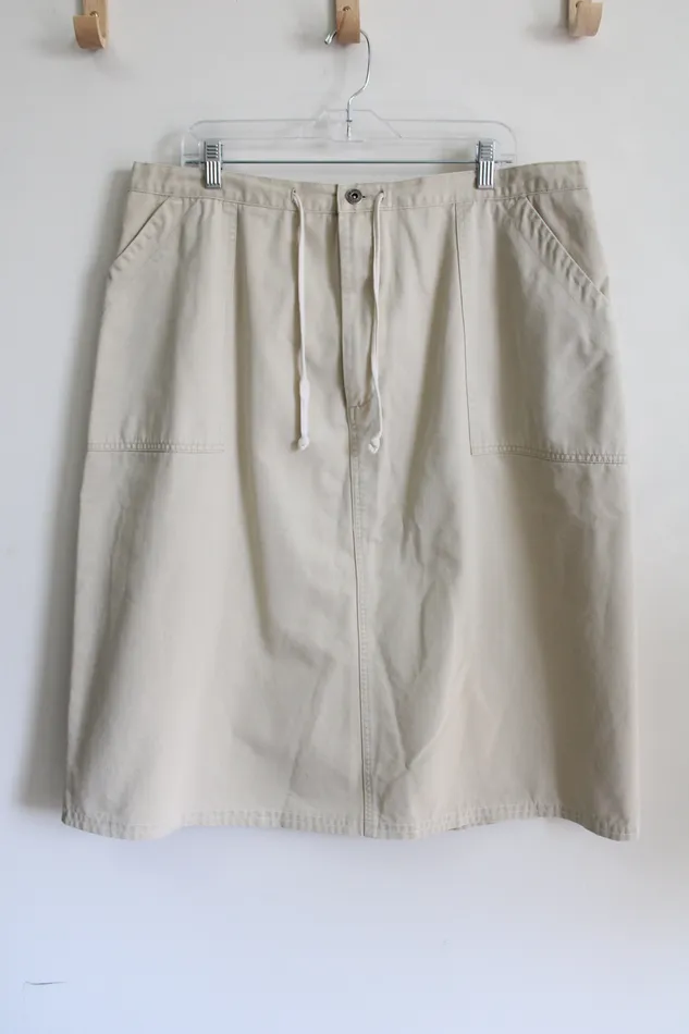 Route 66 Vintage Route 66 Pale Yellow Denim Skirt 22W Earrings