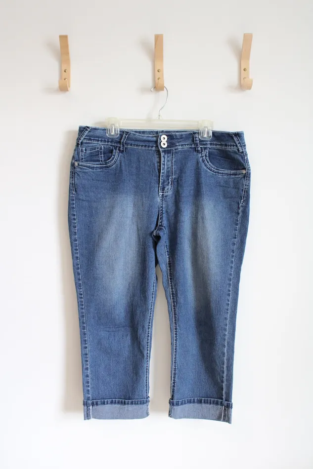 Roz Ali Earrings Roz Ali Denim Capri Pants 14