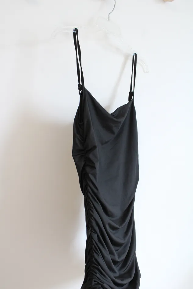 Shein Black Spaghetti Strap Ruffle Dress M 6 Shein Rings