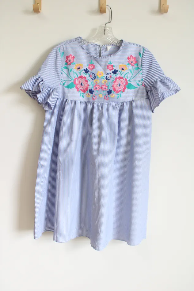 Shein Rings Shein Blue Striped Dress 14