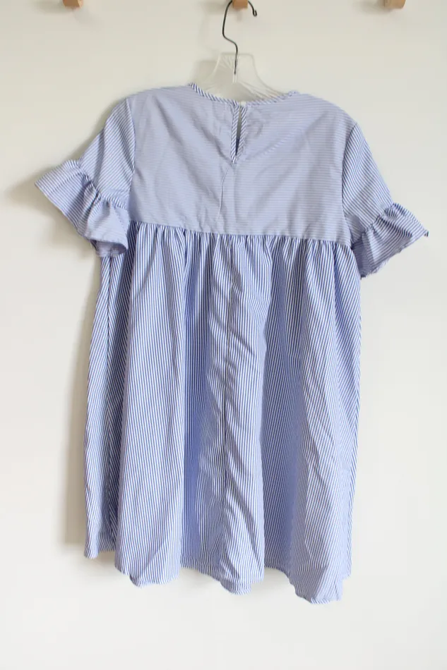 Shein Rings Shein Blue Striped Dress 14