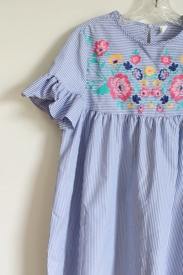 Shein Rings Shein Blue Striped Dress 14
