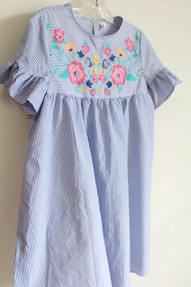Shein Rings Shein Blue Striped Dress 14