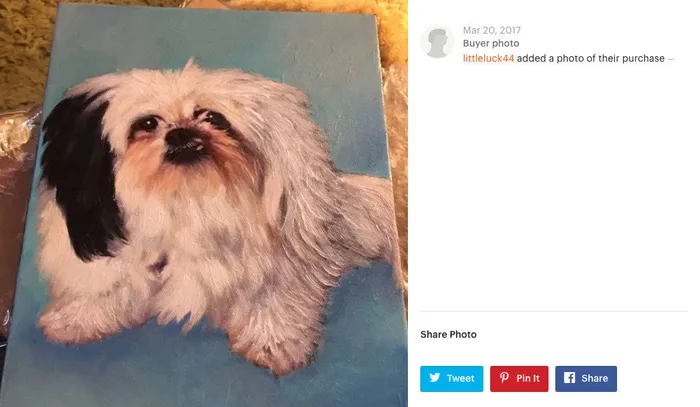 Shih Tzu Dog Portrait Portraits by NC Earrings