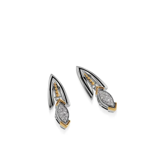 Shop John Atencio Earrings Elixir Dangle Pave Diamond Earrings