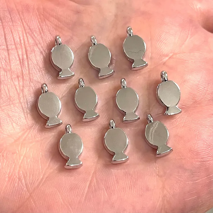 Silver Plated Fish Charms 10 pcs in a pack Peppy Beads Earrings