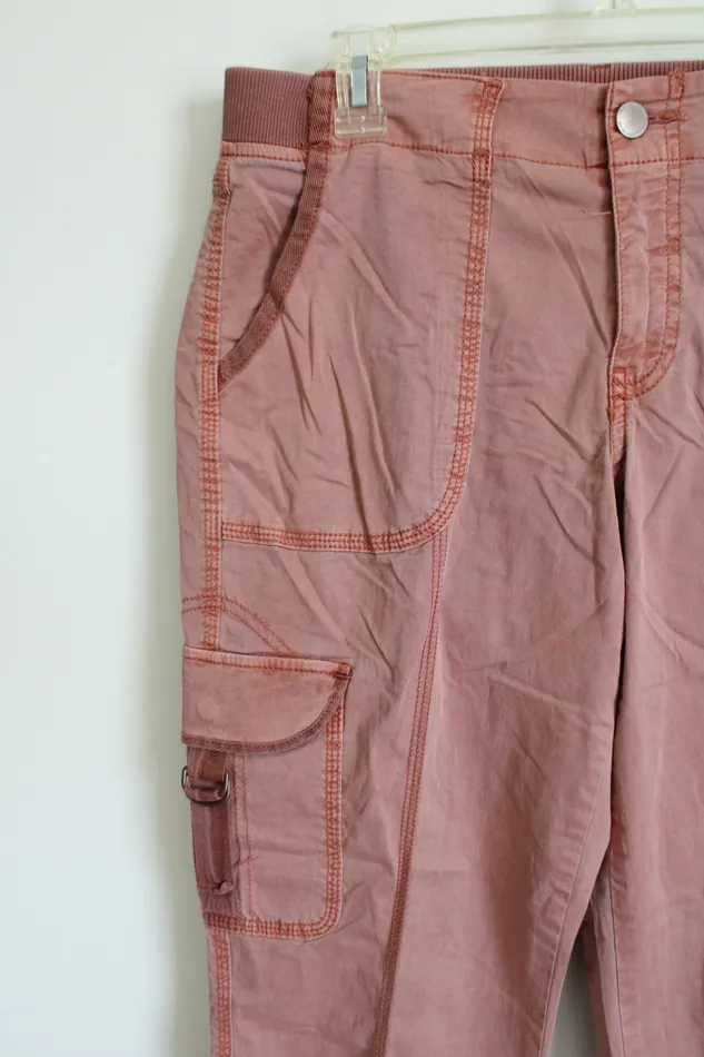Sonoma Earrings Sonoma Dusty Pink Cuffed Cargo Capri Pants 10