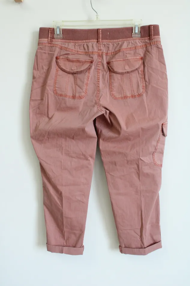 Sonoma Earrings Sonoma Dusty Pink Cuffed Cargo Capri Pants 10