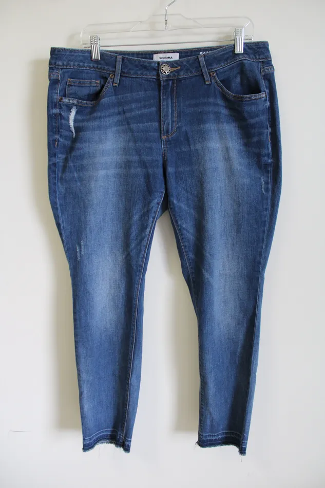 Sonoma Earrings Sonoma Skinny Distressed Bottom Jeans 14