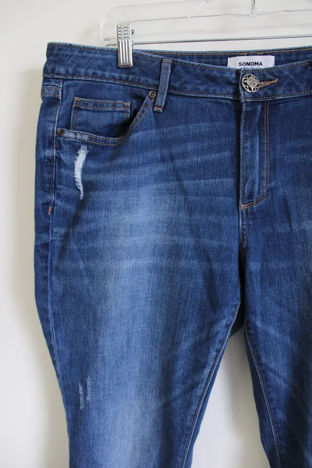 Sonoma Earrings Sonoma Skinny Distressed Bottom Jeans 14
