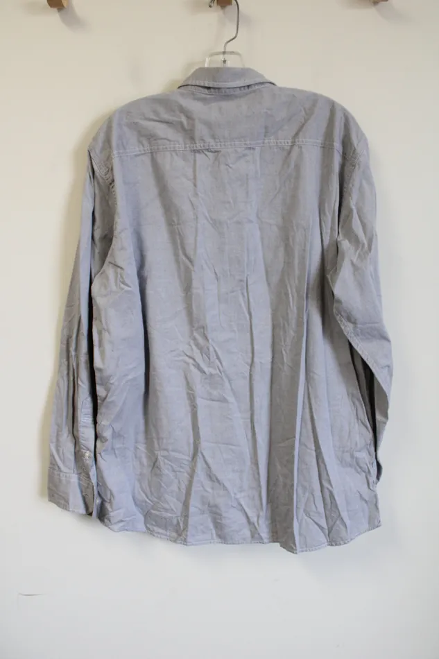 Sonoma Sonoma Light Gray Button Down Shirt L Necklaces