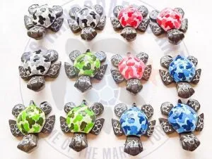 SSHANDCRAFTED Earrings Camo Colored Marble Turtle