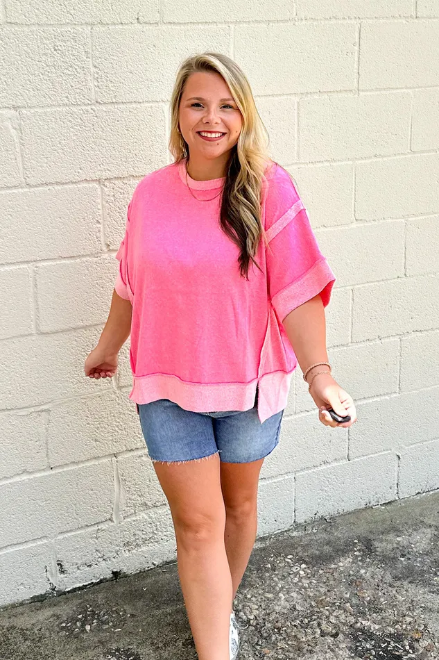 Staying Comfy Top Fuchsia Zenana Earrings