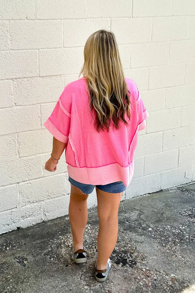Staying Comfy Top Fuchsia Zenana Earrings