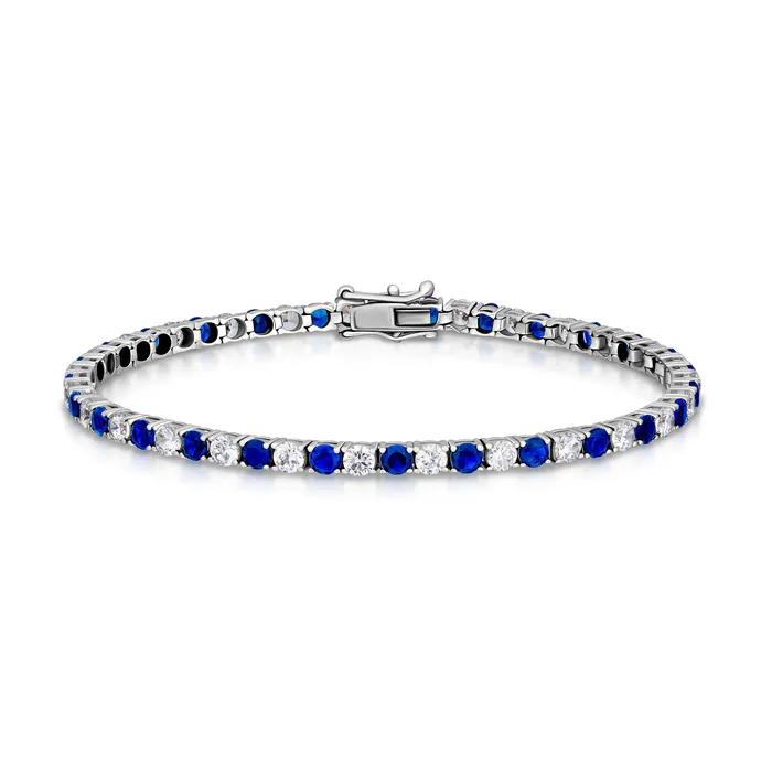 Stephen Silver Fine Jewelry Bracelets 275 Carat Sapphire and Diamond Line Bracelet